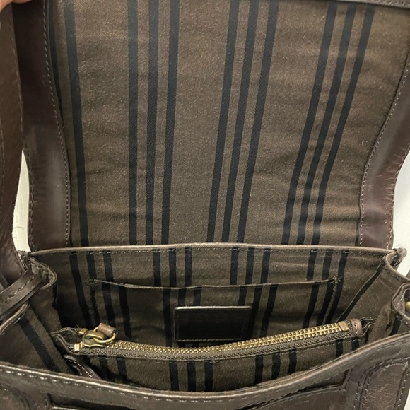 FRYE ANNA SADDLE HANDBAG DB222 CHARCOAL ITALIAN LEATHER $498 - Picture 16 of 16